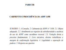 ADPF Nº 1058, da ABRAFI, que trata a respeito do intervalo de 15 minutos, retorna à pauta do STF